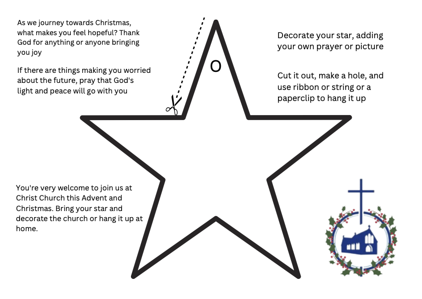 Decorate your star, adding your own prayer or picture-2