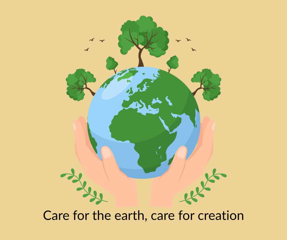 Care for the earth, care for creation. An image of the earth.